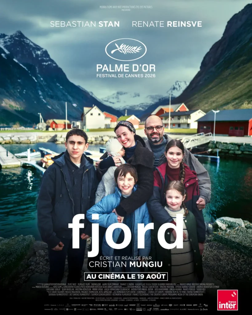 Affiche Fjord avec une photo de famille