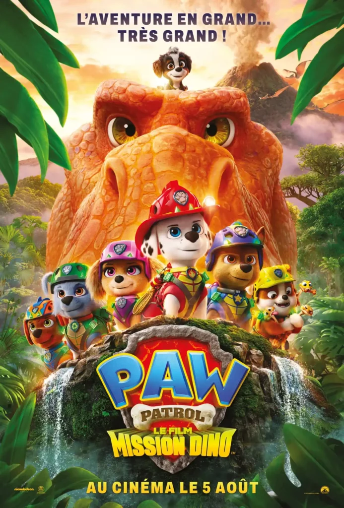 Affiche du film La Pat'Patrouille : Mission Dino, avec tous les héros